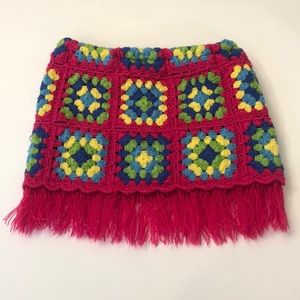 Vintage Sesame Street Skirt in Afghan Style Size 24 Months